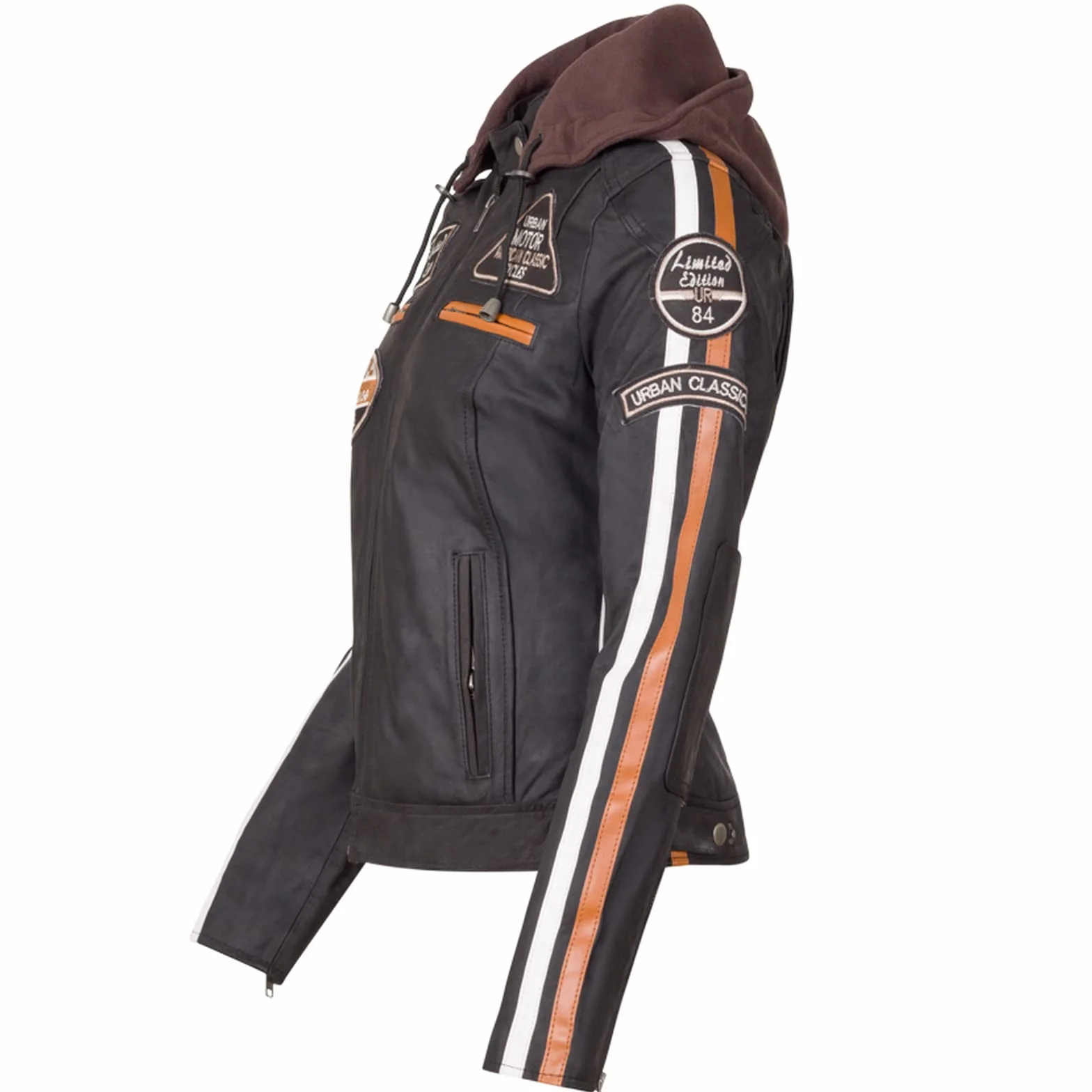 Urban Leather UR-152 Chaqueta Moto Mujer de Cuero '58 LADIES