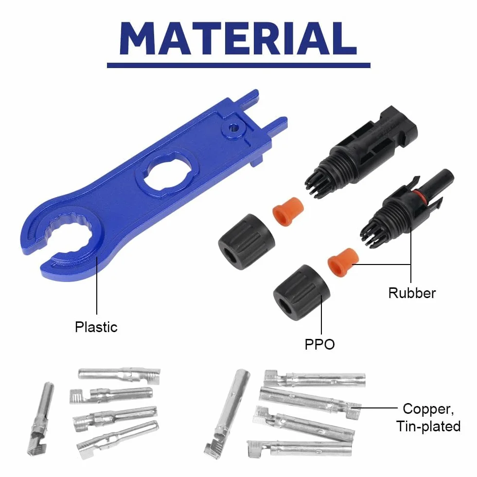 Conector Solar Fotovoltaico 8 Pares Macho/Hembra Impermeable