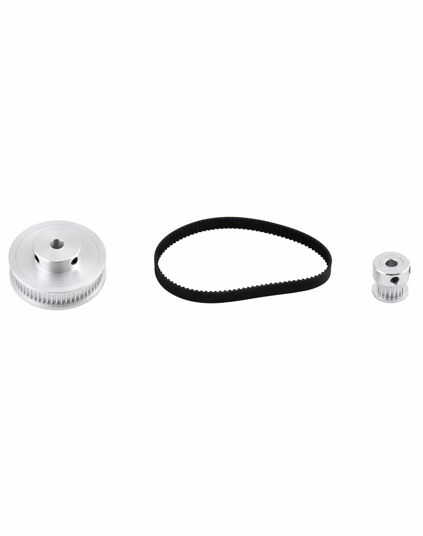 QWORK Juego de Polea Sincronización GT2 para Impresora 3D, 20 y 60 Dientes 5mm, 2 Juegos