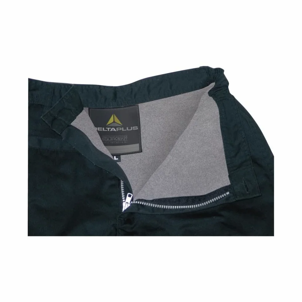 Delta Plus Pantalón de Trabajo Multibolsillos 65% poliéster 35% algodón 245gr Mach 2 Deltaplus M2PA3, Gris-Naranja, XXL