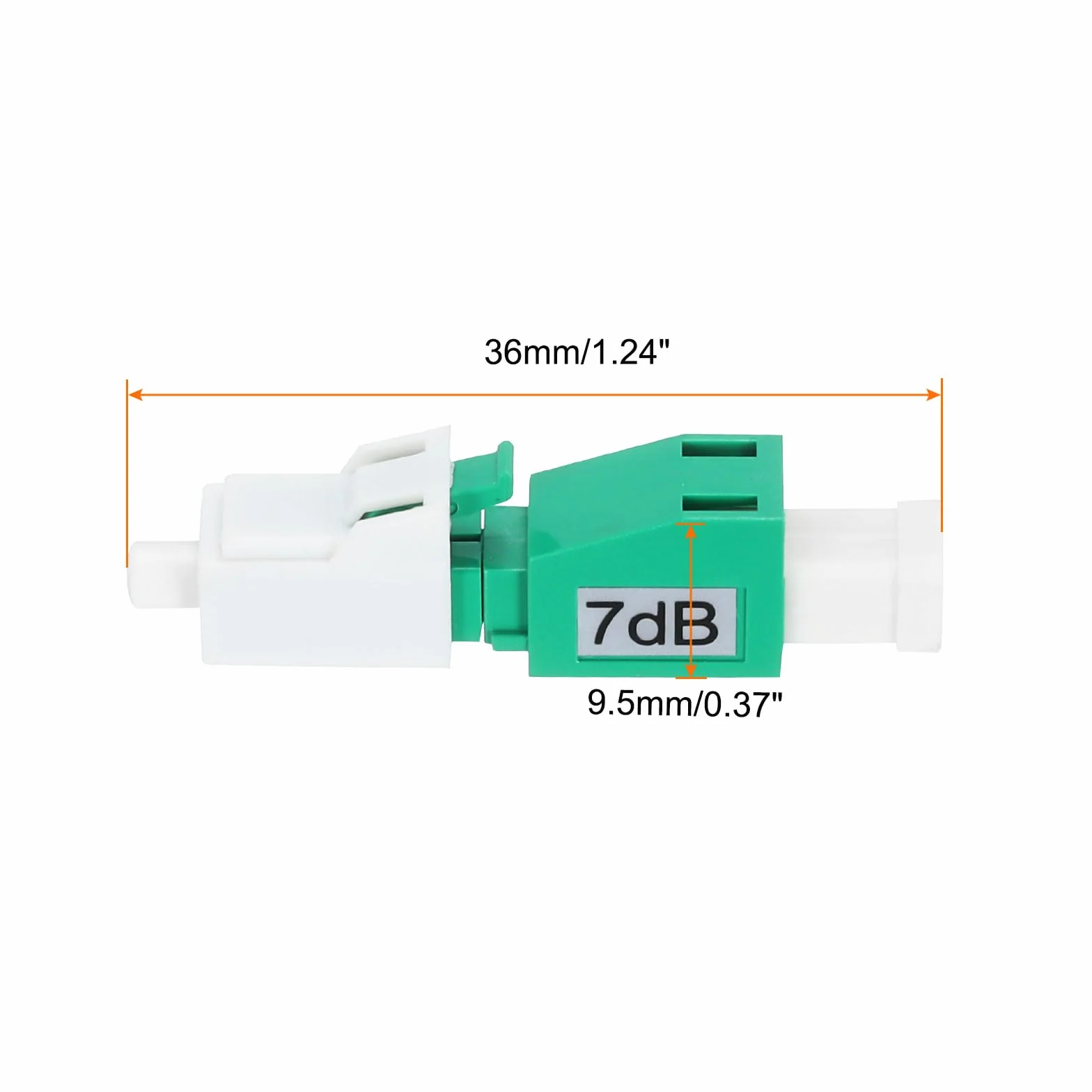 Atenuador de Fibra LC/APC Monomodo Fijo 7dB QUARKZMAN