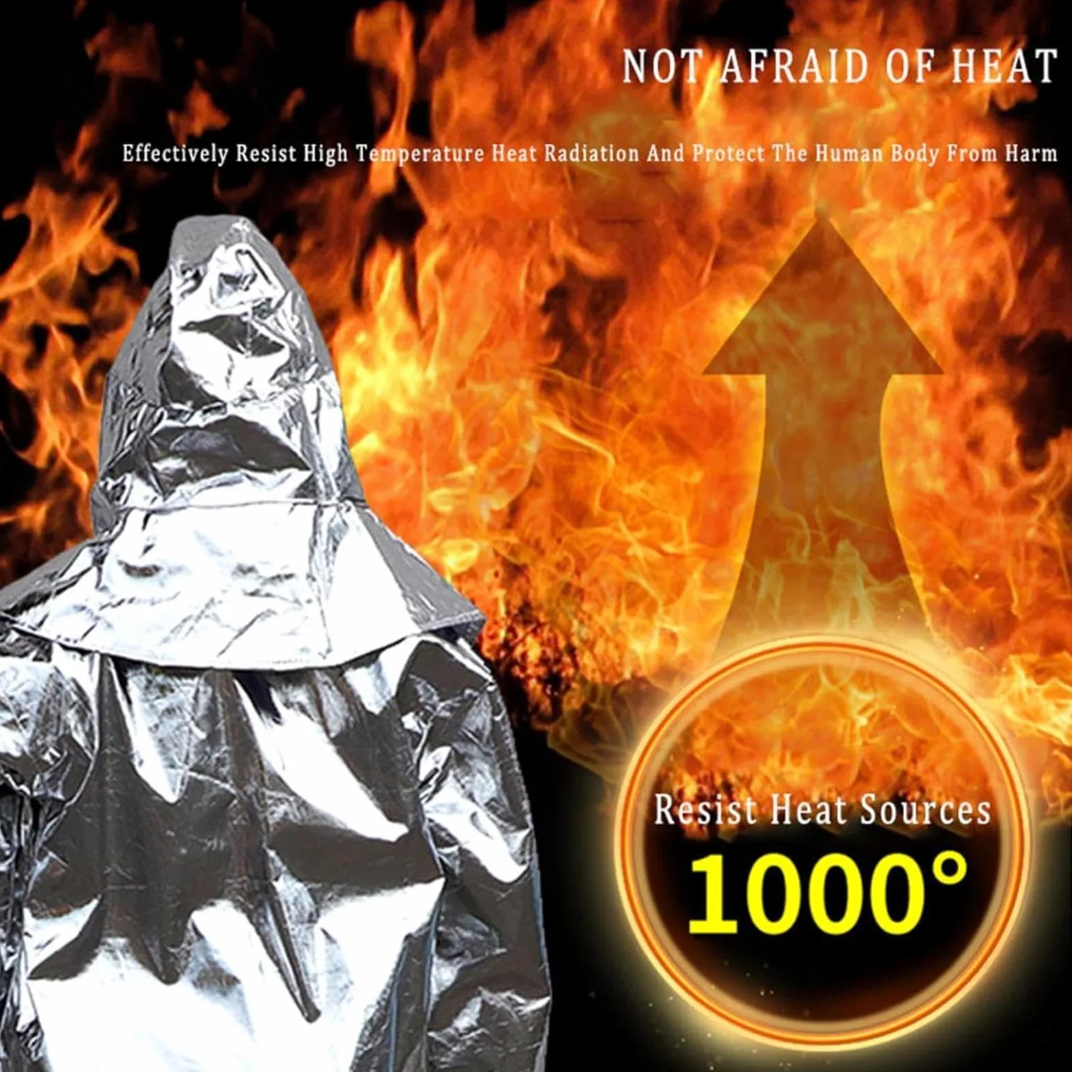 Traje Resistente Al Fuego, Ropa Aislamiento Térmico Resistente A Radiación Térmica para Plantas Químicas Y contra Incendios