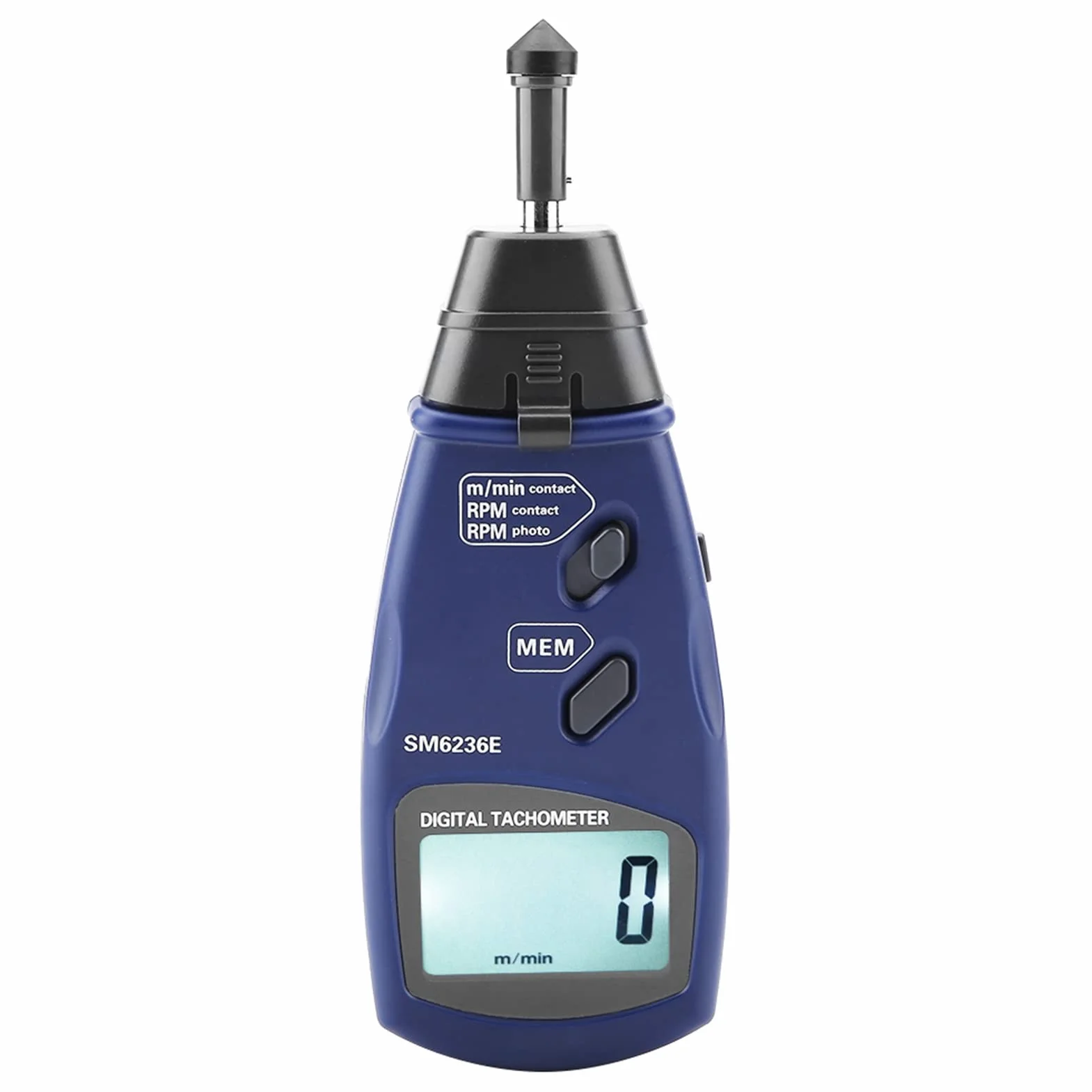 Tacómetro Profesional de Contacto Láser sin Contacto 2.5-99,999 RPM 5 Dígitos 18 Mm LCD Digital Medidor de Rotación Probador