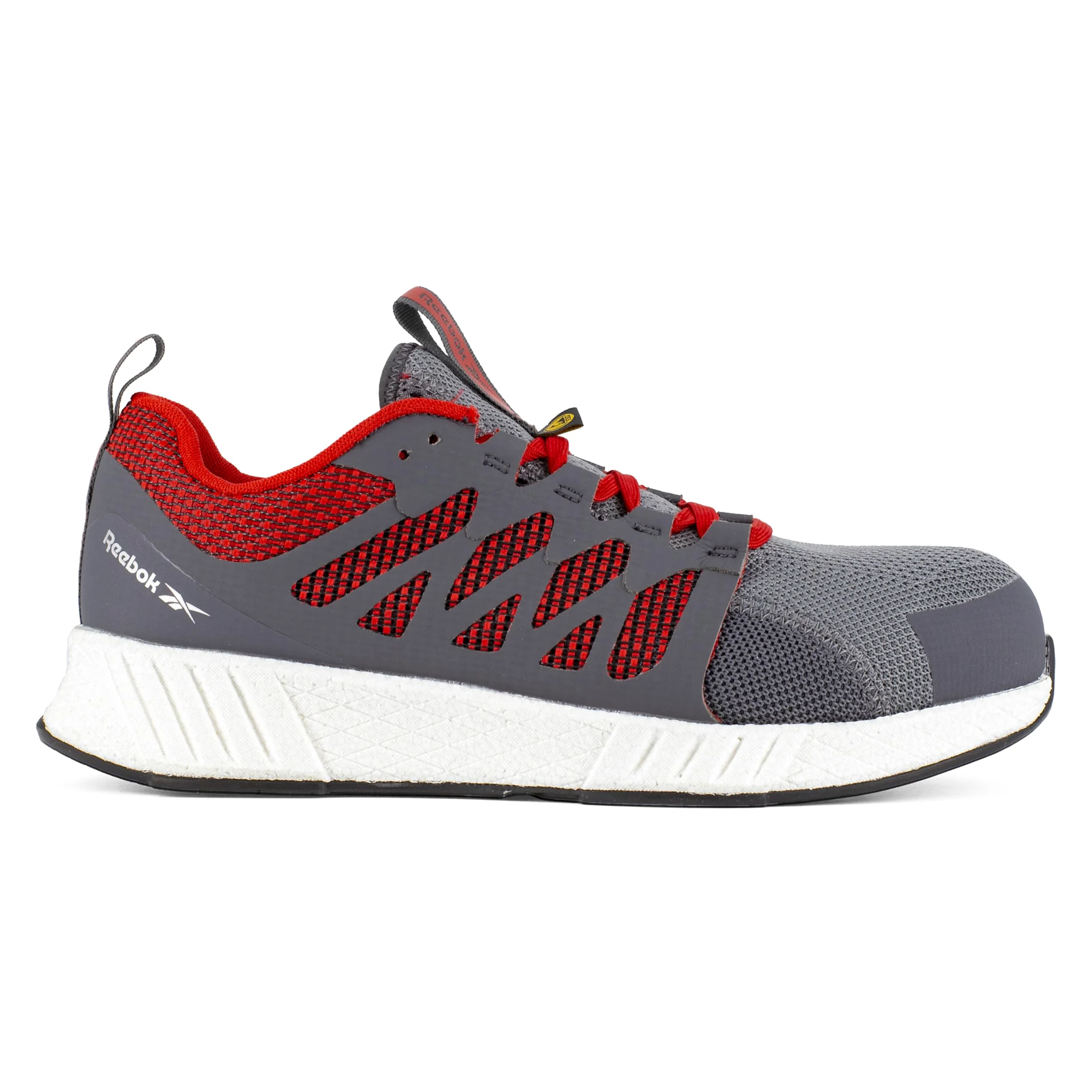 Reebok - Chaussures de sécurité Basses Grise et Rouge en Maille Nylon embout Composite S1P SRC ESD 41 Gris/Rouge