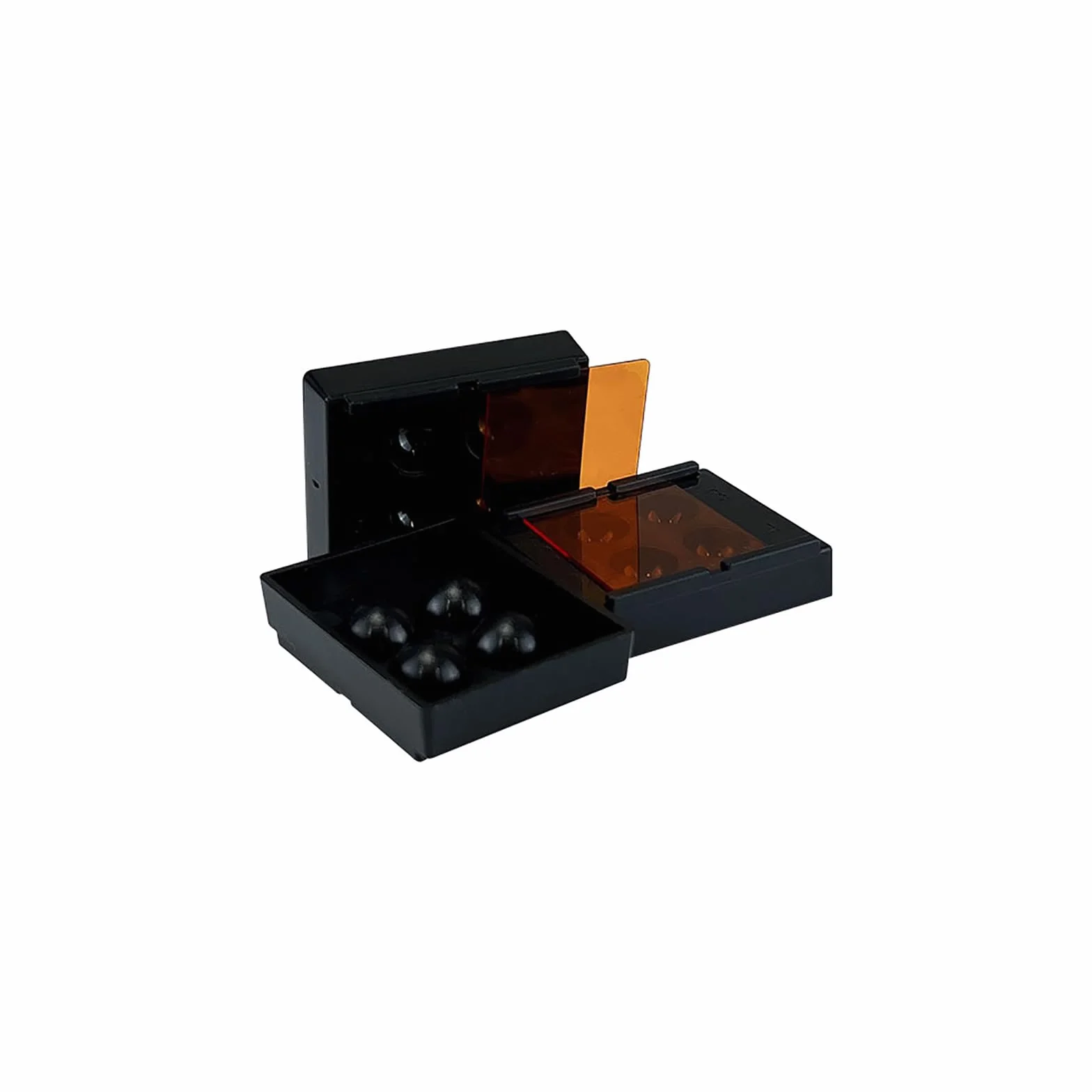 Caja de luz para sombreado dental 4 agujeros 5 piezas almacenamiento resina compuesta