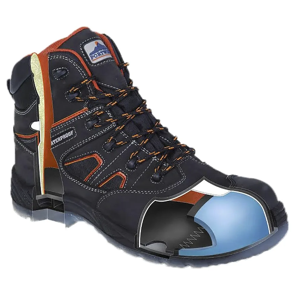 Portwest Bota Portwest Compositelite All Weather S3 Wr, Tamaño: 44, Color: Negro, FC57BKR44