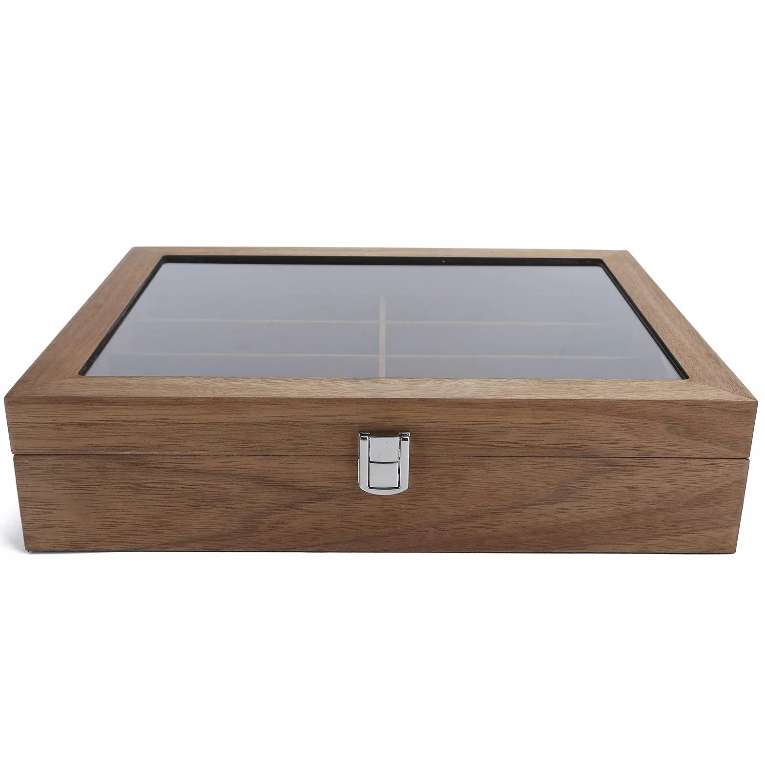 Pilipane Elegante Caja De Almacenamiento De Gafas De Madera, Caja Organizadora De Joyas, Vitrina De Gafas De Sol De 8 Rejillas Y Organizador De Joyas para Joyas Y Gafas De Sol