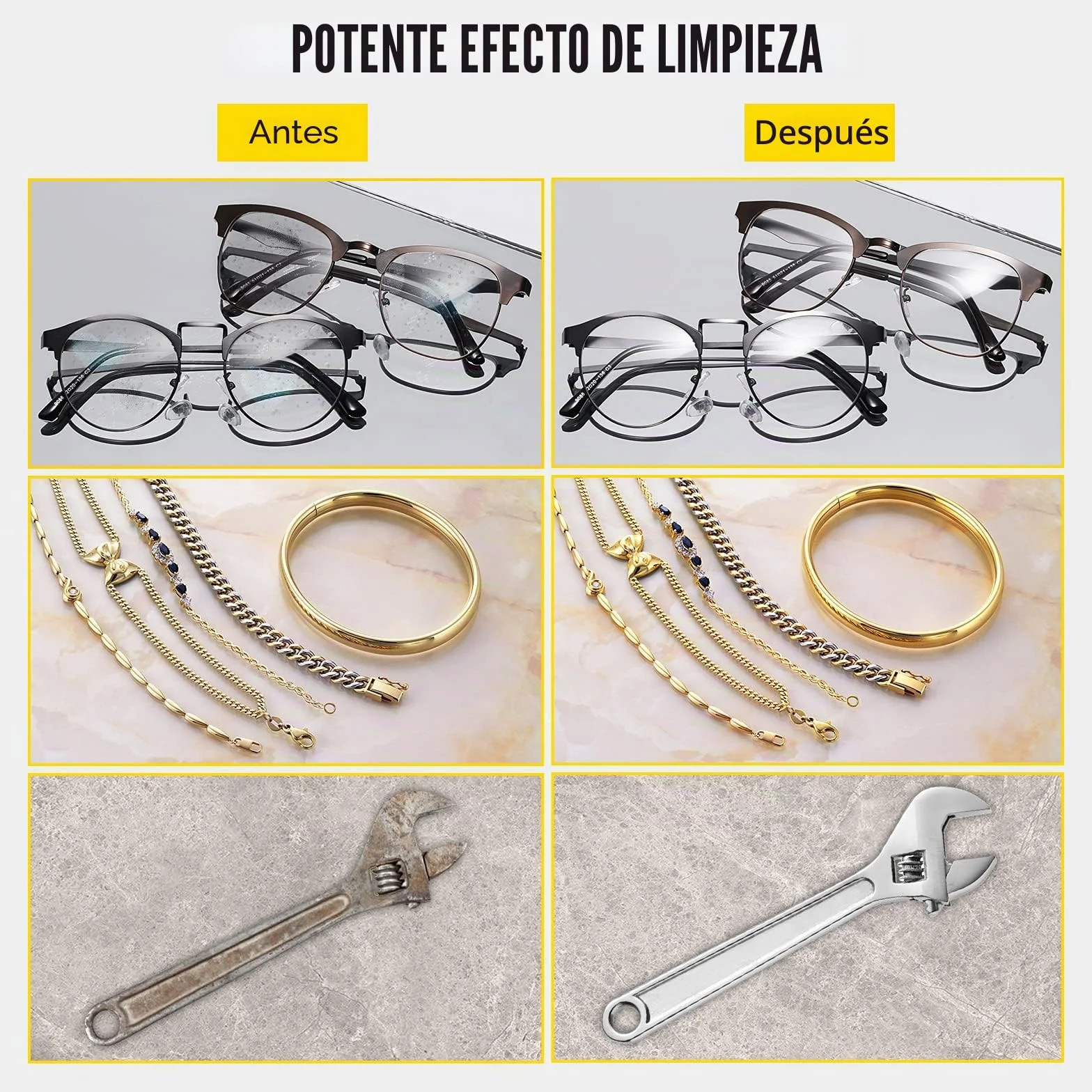 VEVOR Limpiador Ultrasónico 2L 60W Profesional Acero Inoxidable 40 kHz Pantalla LED para Joyas Reloj Gafas
