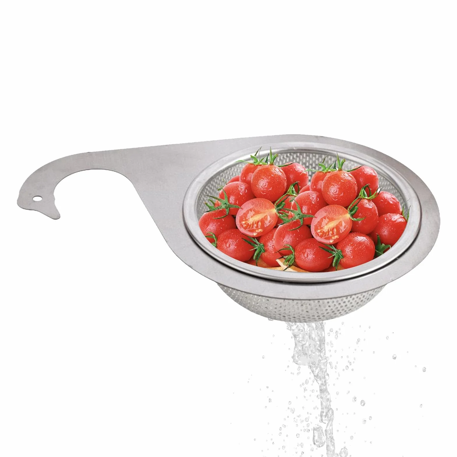 Filtro para fregadero de cocina de acero inoxidable, cesta de drenaje multifuncional antiobstrucción