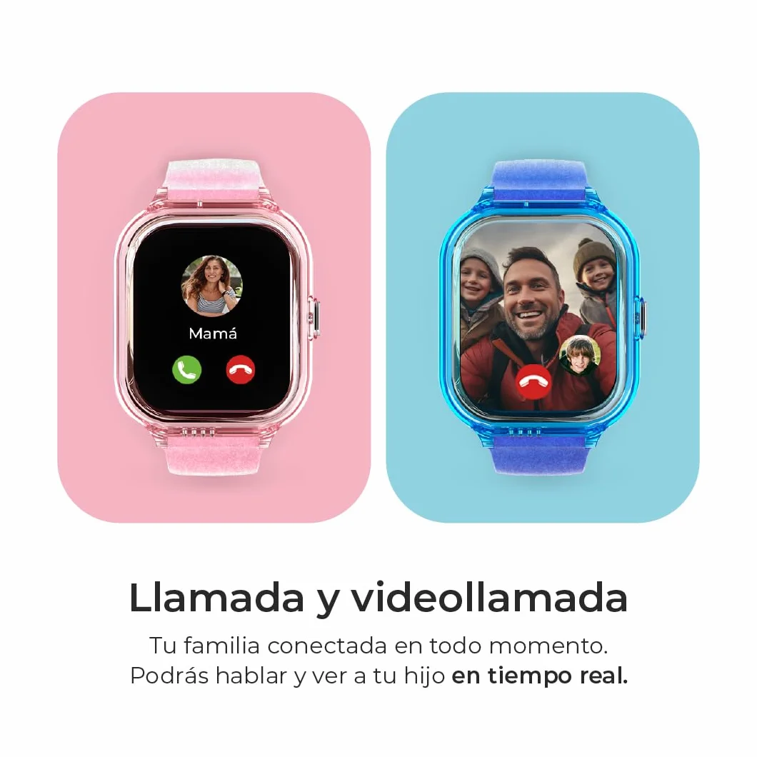 Reloj Inteligente Niño con Localizador GPS, Juegos, Cámara, Llamadas, SOS, SIM Incluida Azul