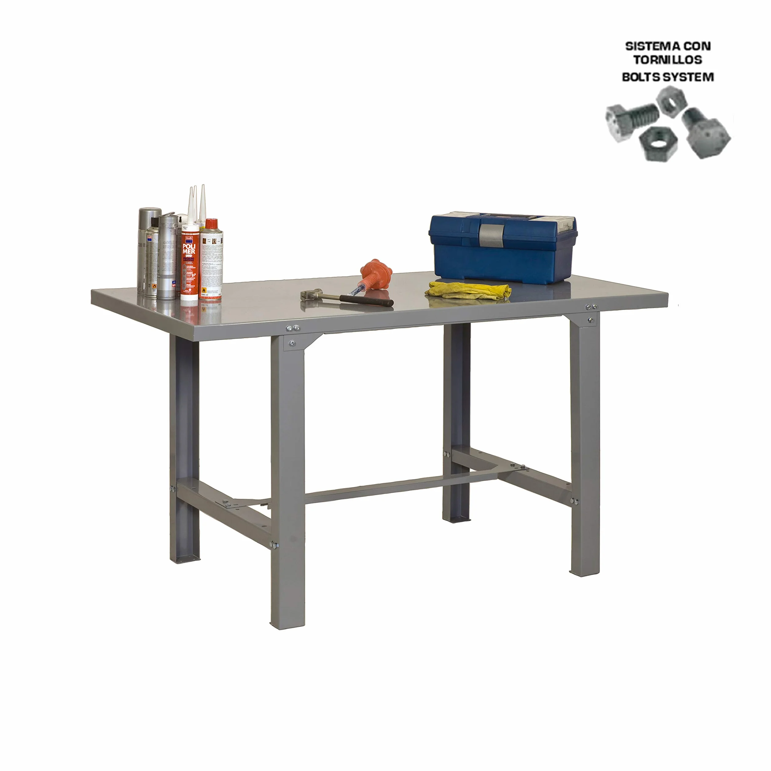 Simon Rack Banco de Trabajo BT6, Capacidad 600 kg, 830x1500x730 mm, Gris