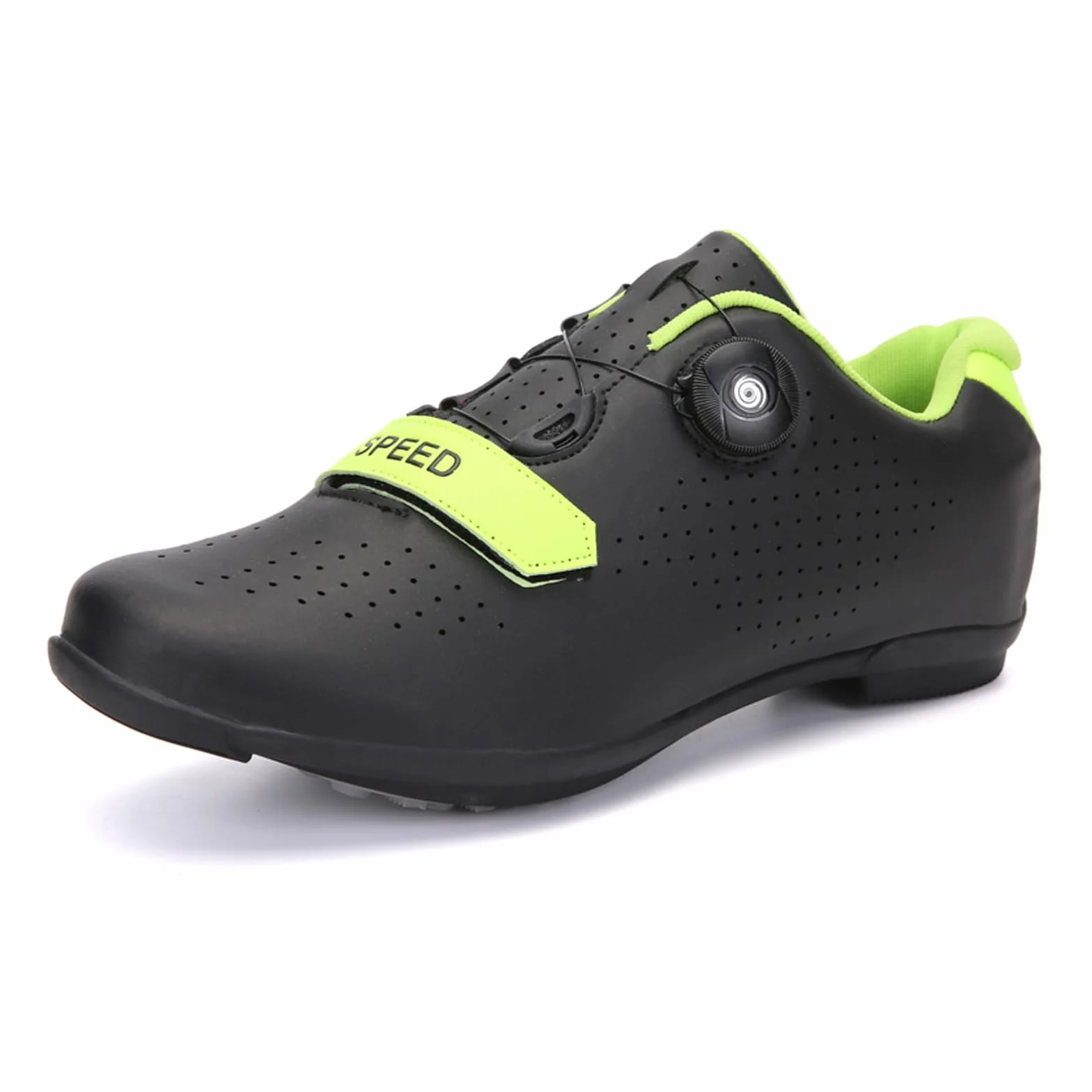 Zapatillas De Ciclismo, Zapatillas De Bicicleta De Montaña Y Carretera con Suela De Goma, Zapatillas De Bicicleta Sin Bloqueo con Sistema De Cordones De Rotación Rápida
