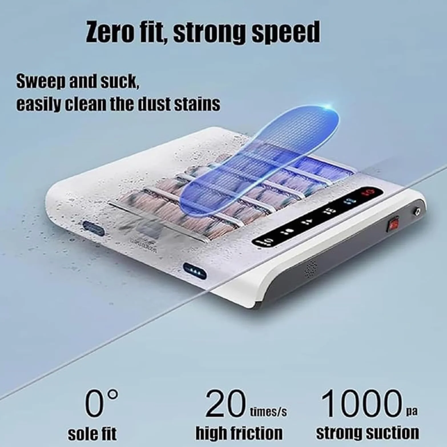 Pulidora eléctrica de zapatos de inducción, limpiador automático de suelas, succión de 1000 Pa, 260 RPM, sin agua, para botas y zapatos, oficina en casa, hotel