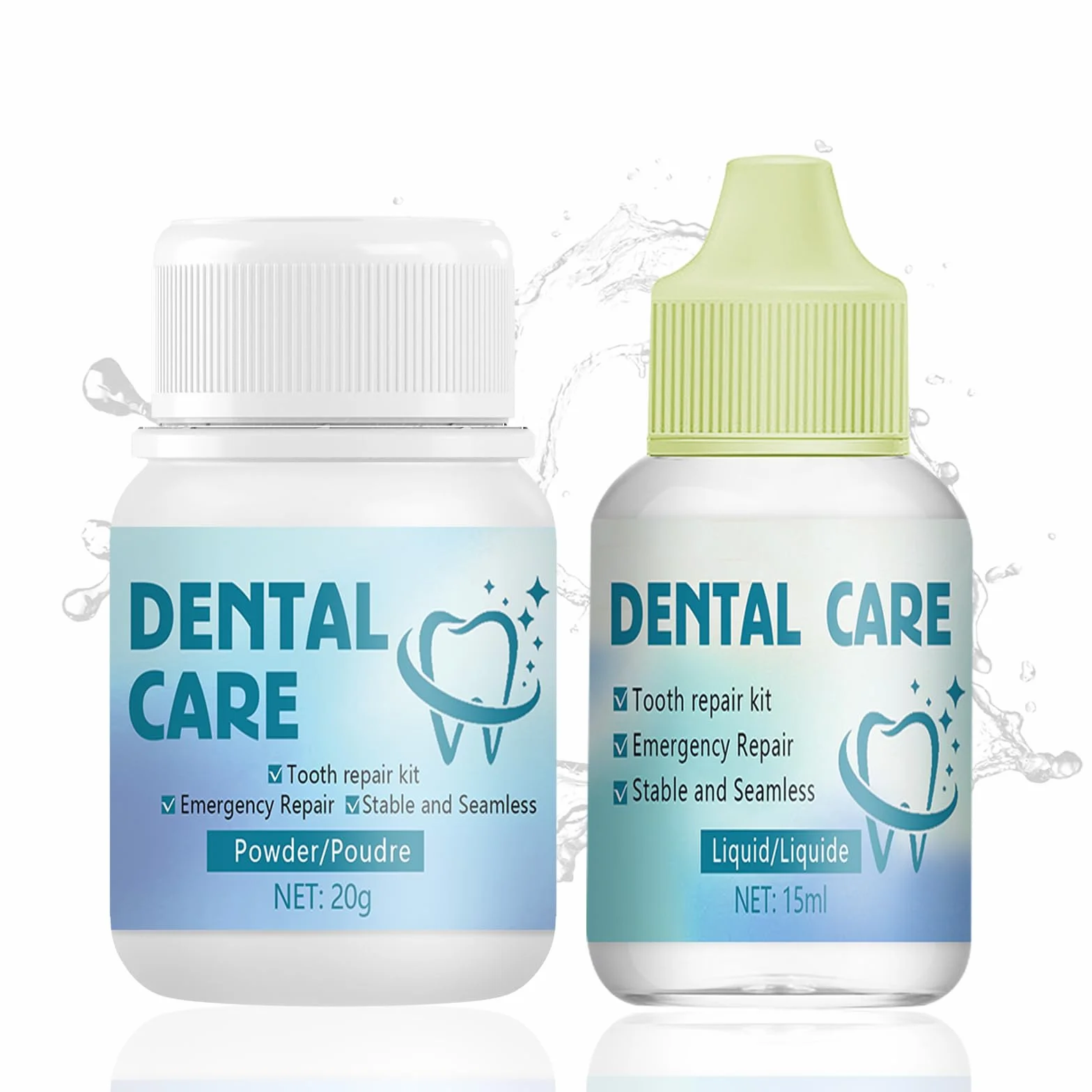 Cemento Dental Kit Reparación Relleno Temporal para Corona Puente Caries