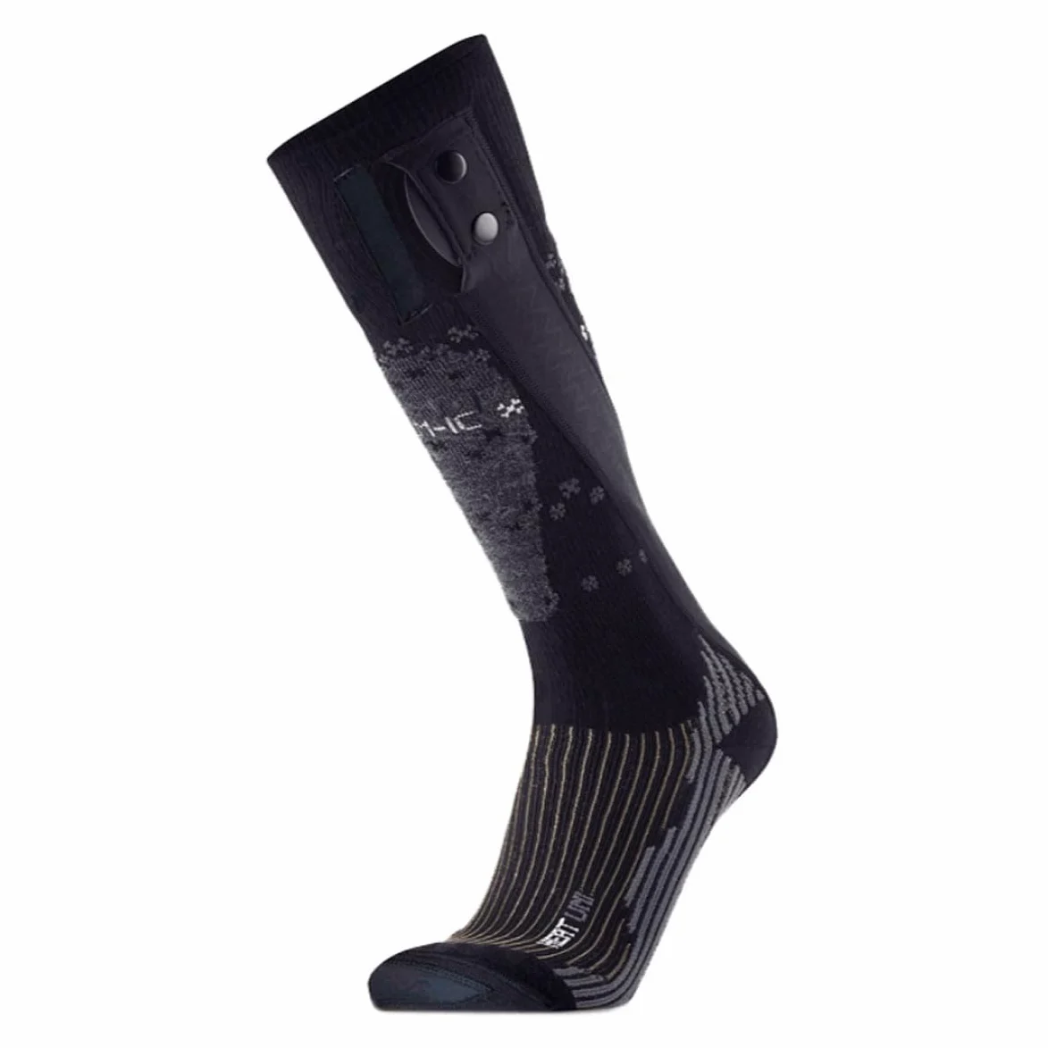 Therm-ic PowerSocks Heat Fusion - Calcetines térmicos sin batería (talla: 45.0-47.0, negro)