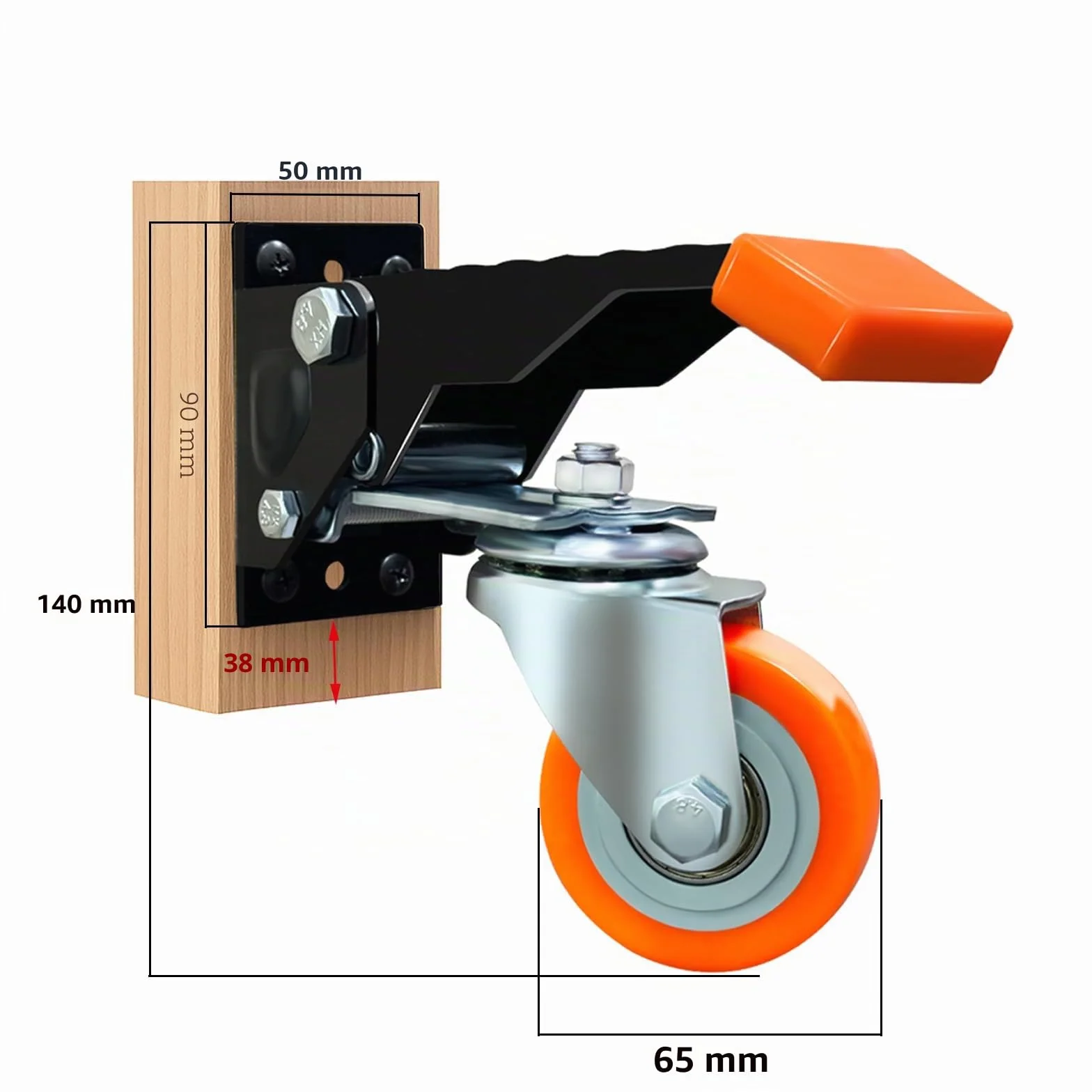 Ruedas para banco de trabajo 65 mm juego 4 ruedas giratorias elevación descenso 300 kg