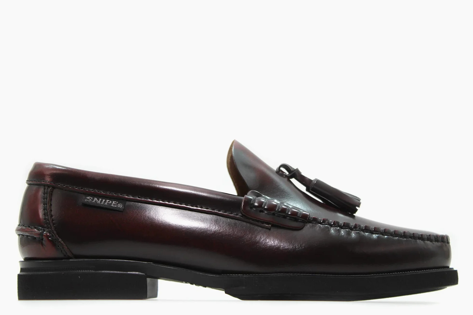 Snipe - Zapato mocasín de Piel,con borlas, Suela de Goma,Castellano,tacón,Ribetes, para: Hombre