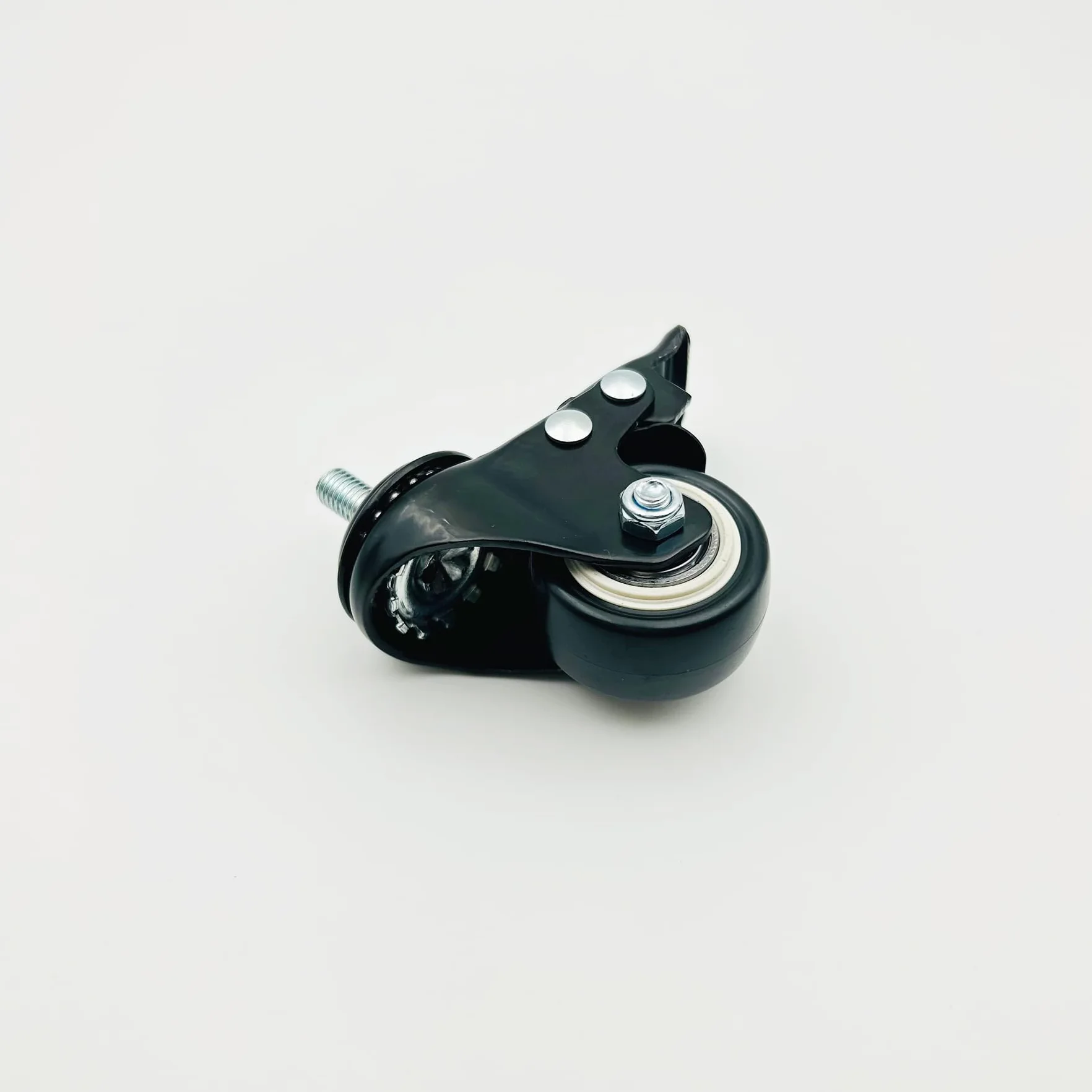 LIKERAINY Ruedas Giratorias de PE con Freno IC4811A Giro 360° Rosca Montaje Muebles Gabinete Diámetro 40mm Paquete de 4