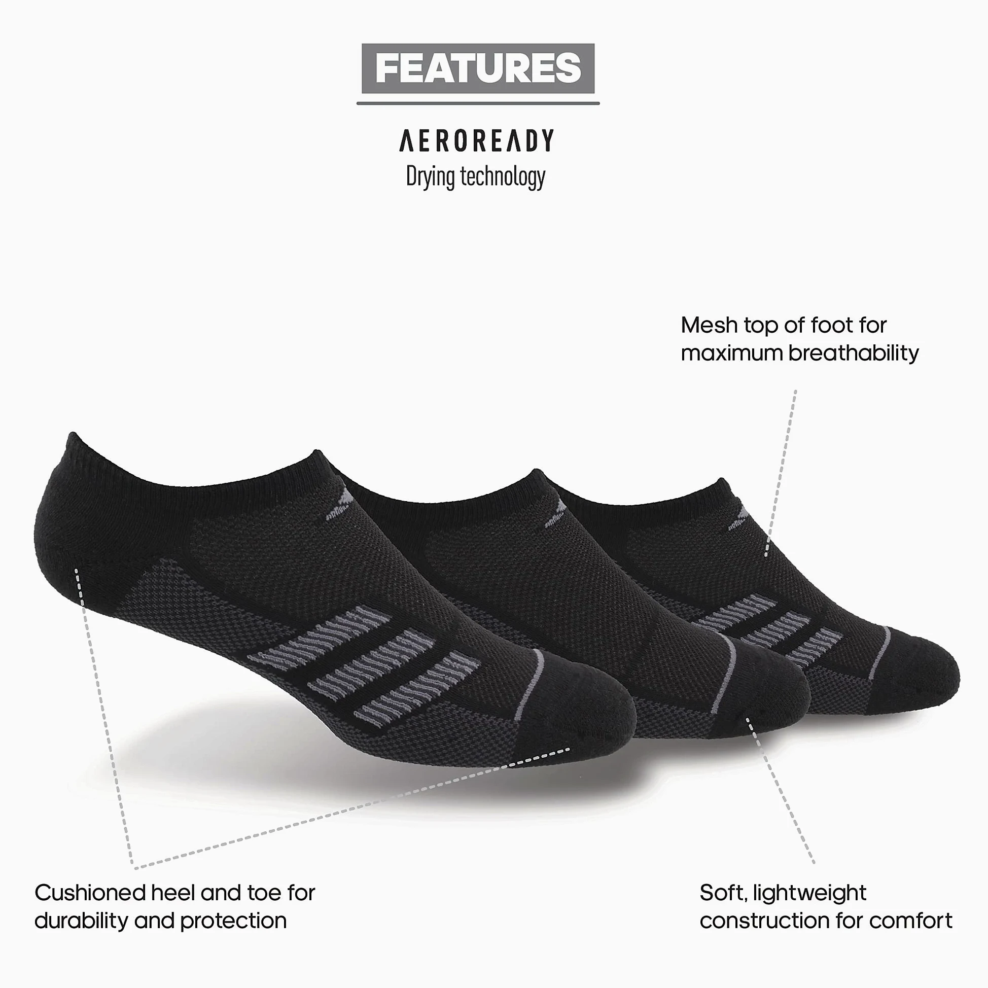 adidas Calcetines Deportivos (Pack de 3) para Hombre