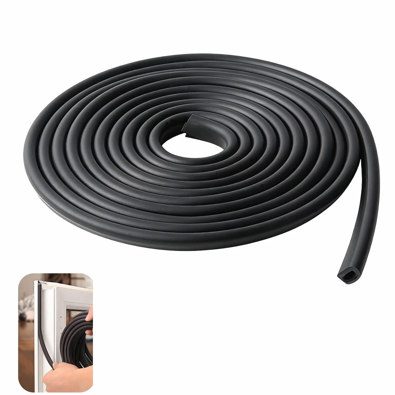 Perfil Protector de Bordes de Goma EPDM en Forma de U para Puertas de Coche 1,5 mm x 6 m
