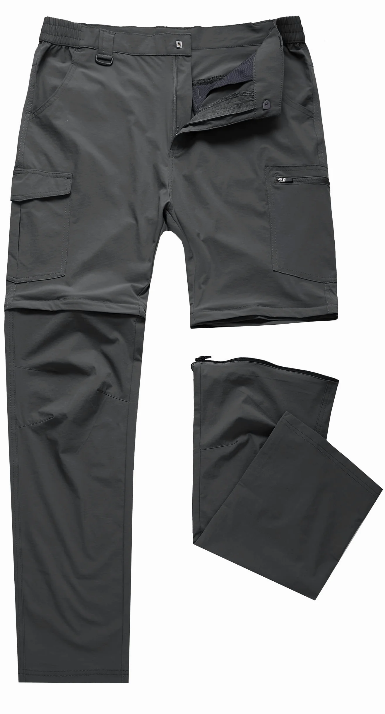 Pantalones de senderismo para hombre, convertibles, ligeros, impermeables, de secado rápido, para exteriores, pesca, viajes, safari, camping
