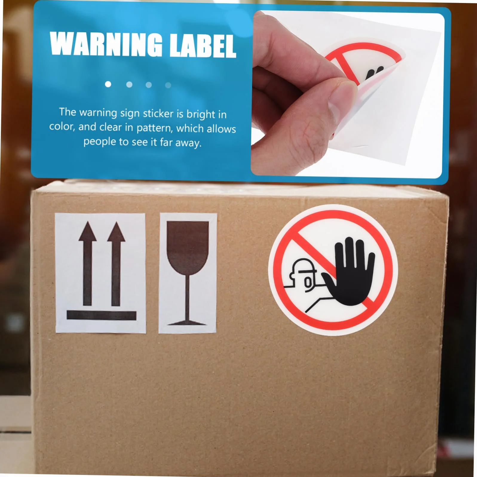 GARVALON Pegatinas Autoadhesivas Señal No Tocar PVC 2 Piezas Advertencia Seguridad