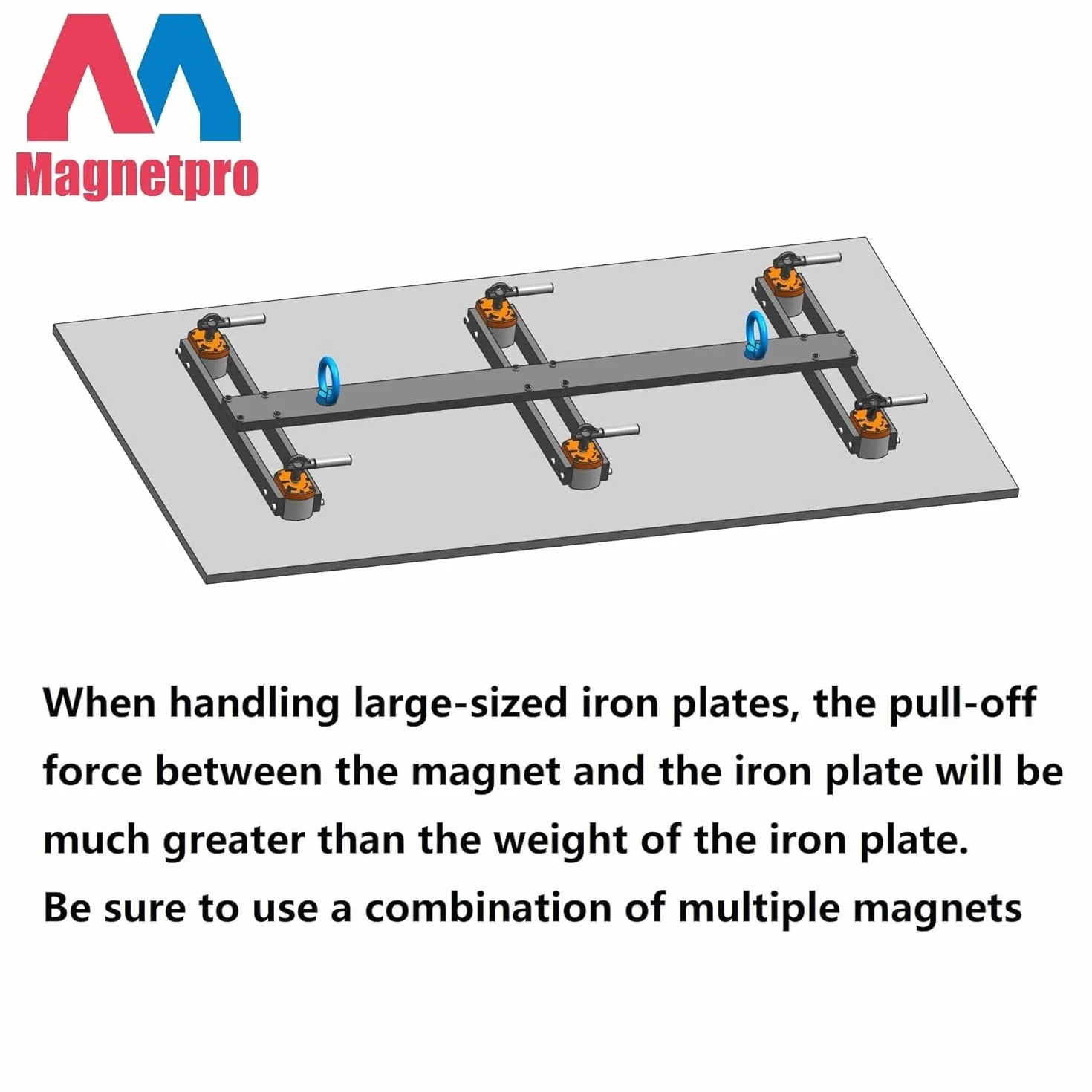Magnetpro Imán de interruptor multiusos 660 libras fuerza de tracción para elevación soldadura filtración automatización