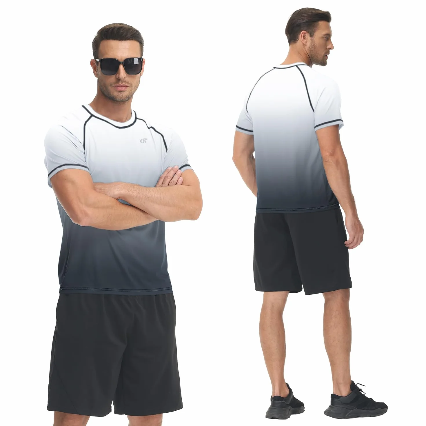 Camiseta Rashguard Hombre UV Manga Corta Secado Rápido Transpirable Surf Natación