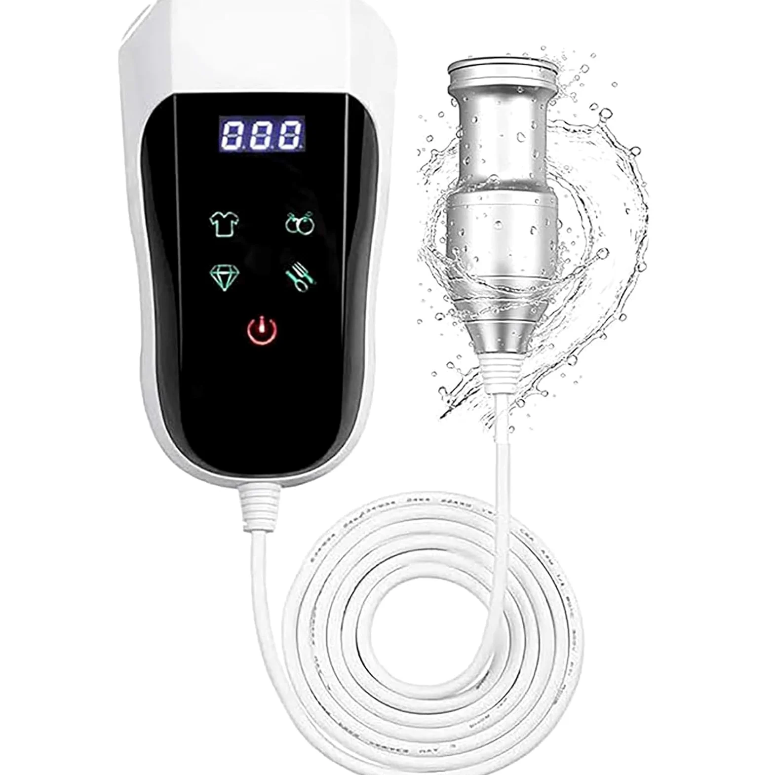 Limpiador Ultrasónico Portátil Para El Hogar, Mini Máquina De Limpieza Ultrasónica Sumergible, Frecuencia De 40 Khz, Pantalla Táctil Cnc Completa, Temporizador De Ciclo De Cuatro Etapas, Para