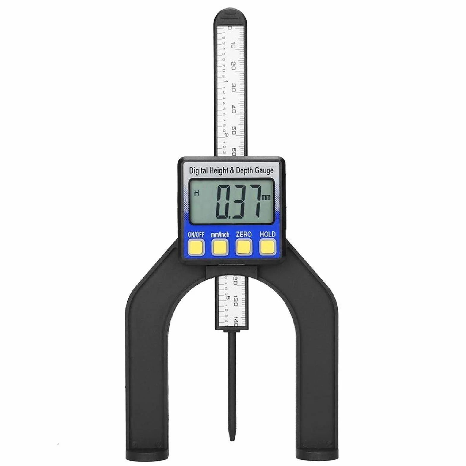 Medidor de profundidad digital 0-80 mm con base magnética para sierra de mesa