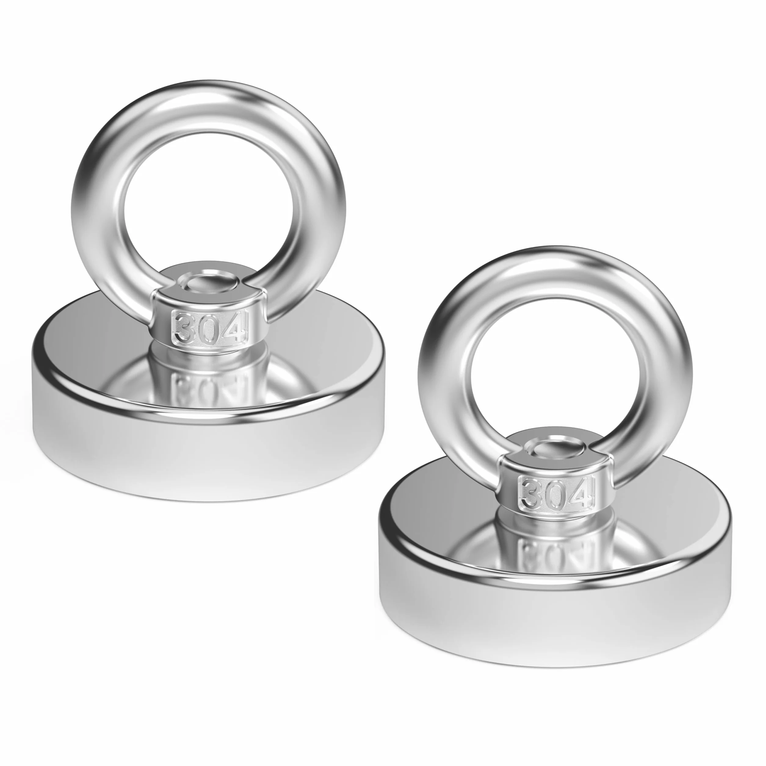 Magnetpro 2 piezas imanes neodimio 100 kg tensión ocular 48 mm diámetro pesca magnética industria ciencia