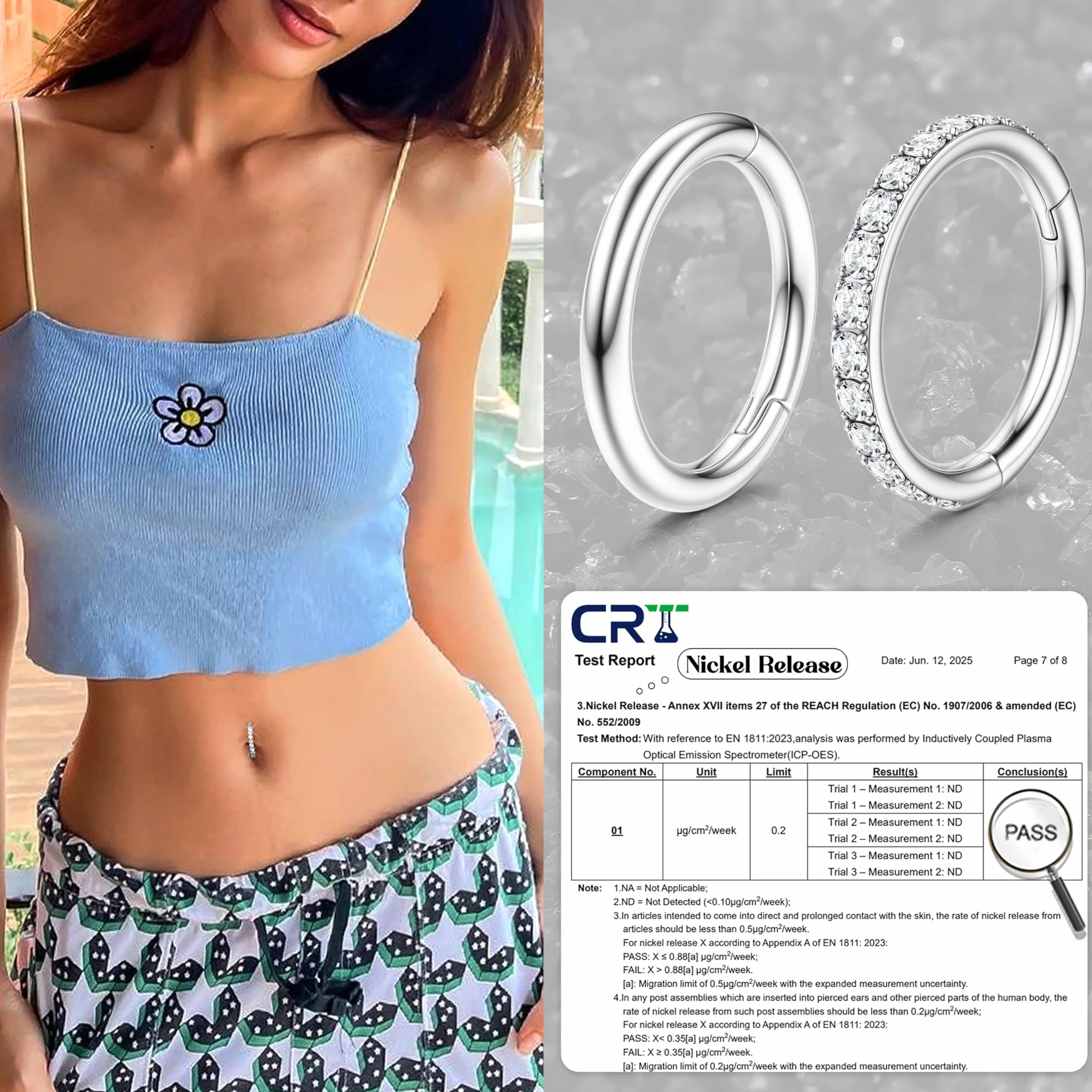 Diamday 2Pcs 14G Piercing Ombligo Acero Quirurgico Piercing Ombligo Septum Plata Mariposa Corazón Estrella Hélice Tragus Cartílago Piercings Corporal Piercings Joyas para Mujer Oro