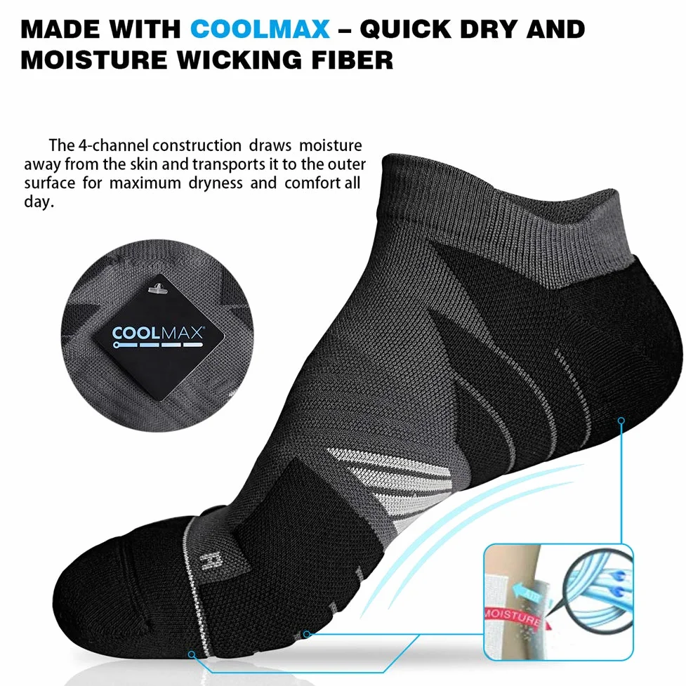 Hylaea - Calcetines de running (talla M), color negro