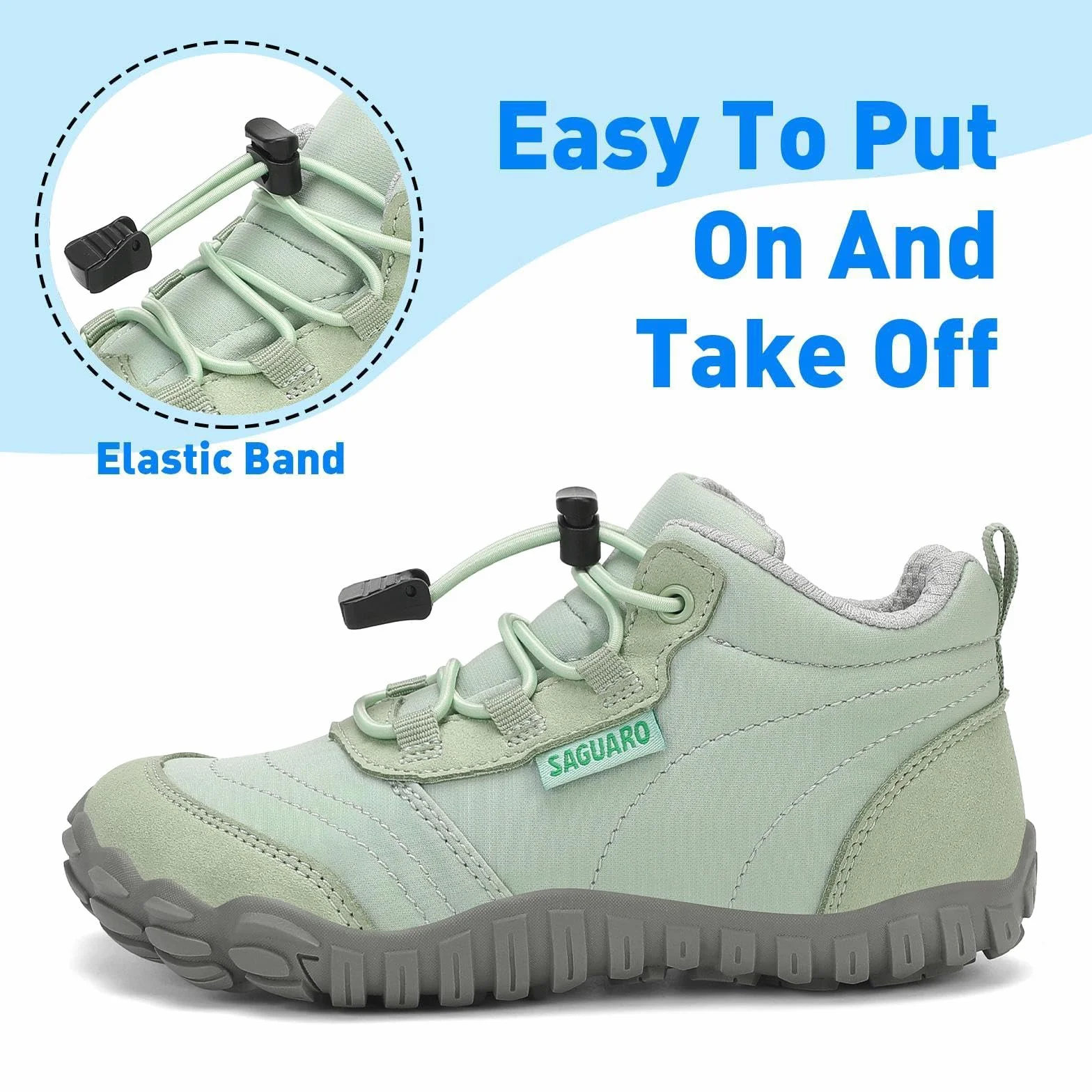 SAGUARO Zapatillas Descalzas Niños Ligeras Transpirable Zapatos de Trekking Barefoot Minimalistas Sneakers Gr.26-36
