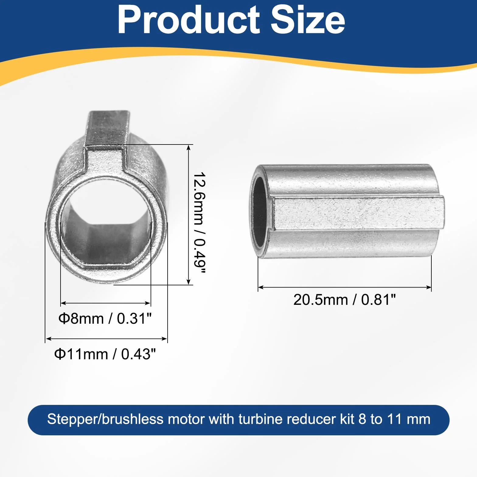 QUARKZMAN Manguito De Eje Adaptador 8mm Para Motor A Agujero 11mm, Reductor De Turbina Para NMRV030 Reductor De Velocidad De Gusano