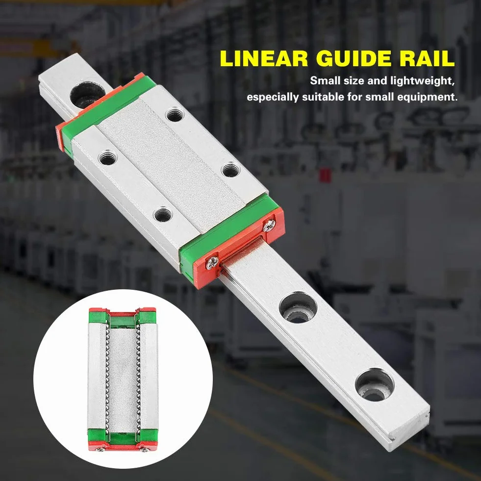 Zunate MGN9H Guía lineal en miniatura 100mm Carril guía 9mm + bloque deslizante