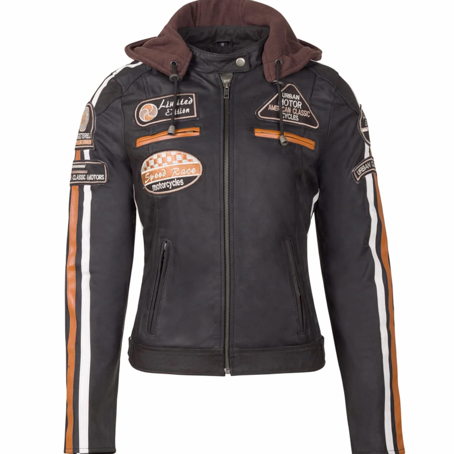 Urban Leather UR-152 Chaqueta Moto Mujer de Cuero '58 LADIES