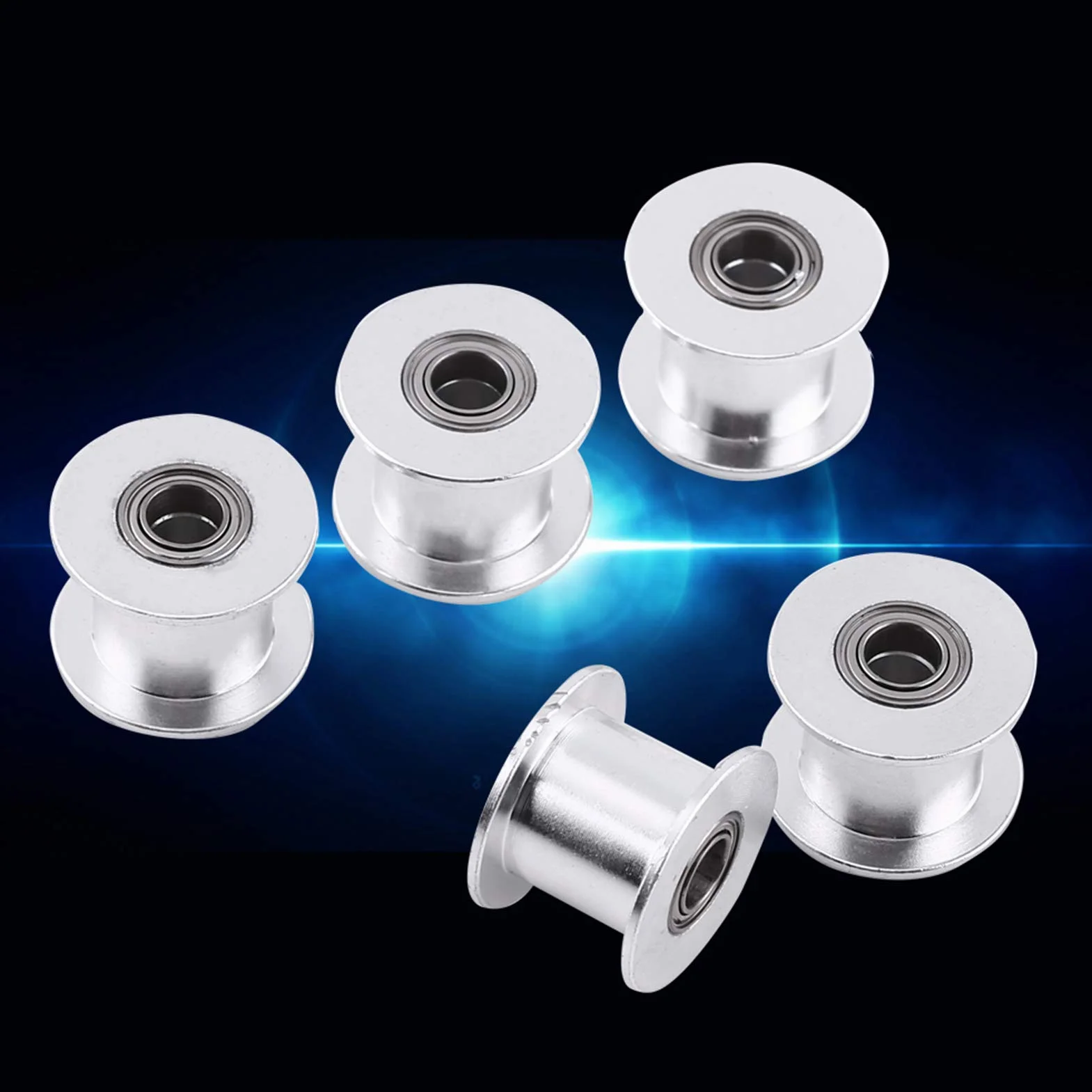 Correa de Distribución GT2 20 Dientes Polea Loca 10mm Ancho 5mm Diámetro para Impresora 3D