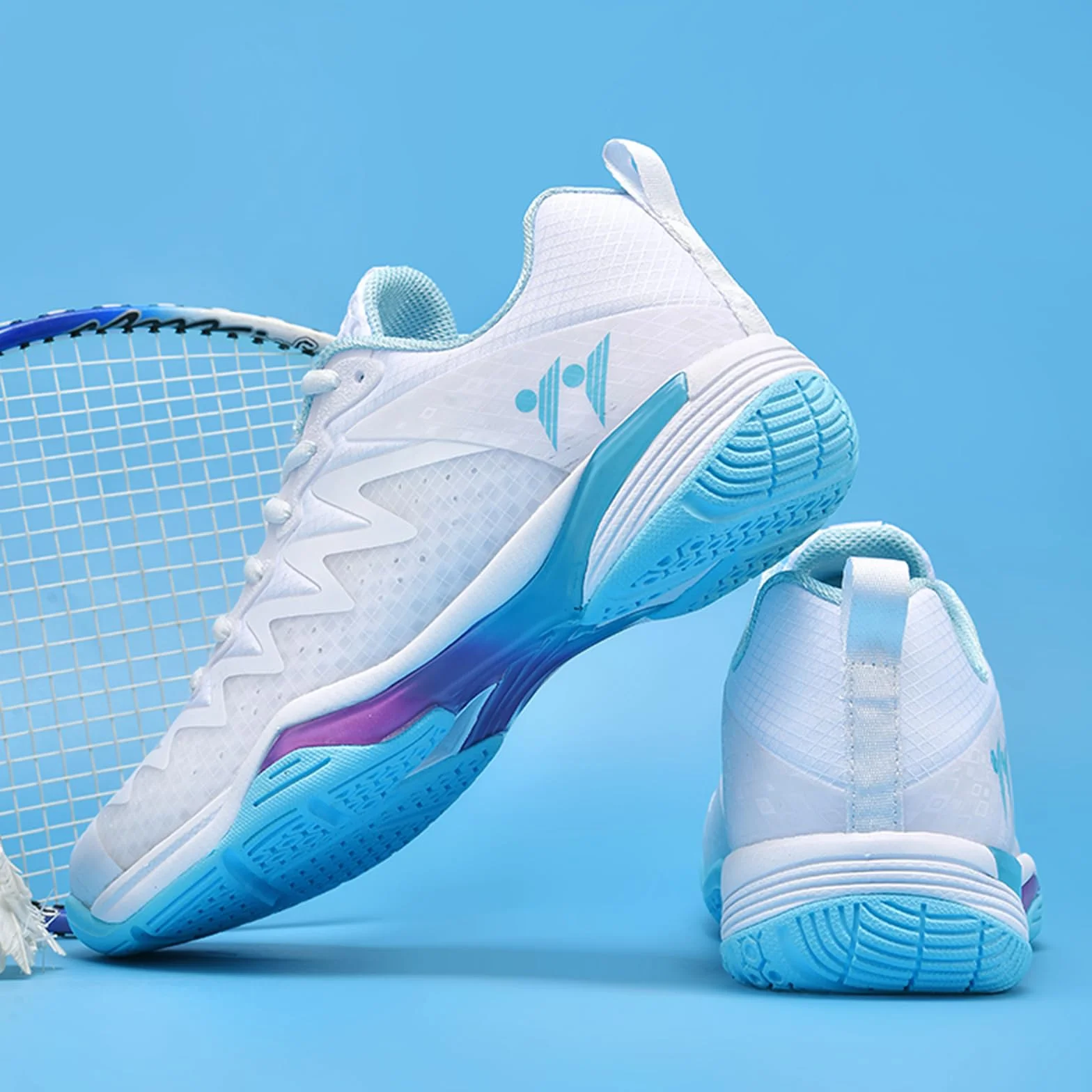 Doppelkraft - Zapatillas de bádminton competitivas con inserto de carbono