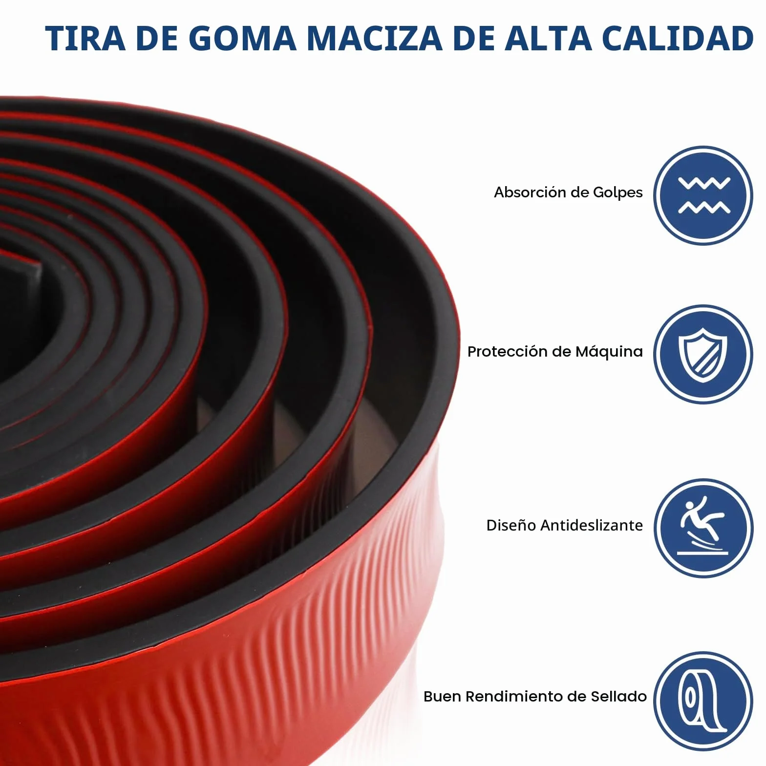 Plancha Goma Adhesiva Rollo de Caucho Neopreno 25mm x 1.5mm x 3m Antivibración Antideslizante