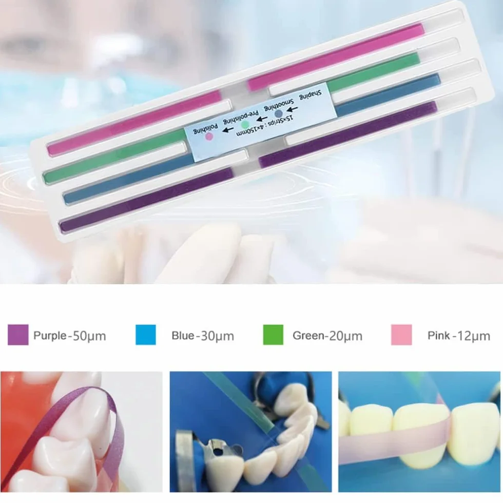 NatureAqua Papel de lija dental 4 mm tiras de pulido interdental 60 unidades