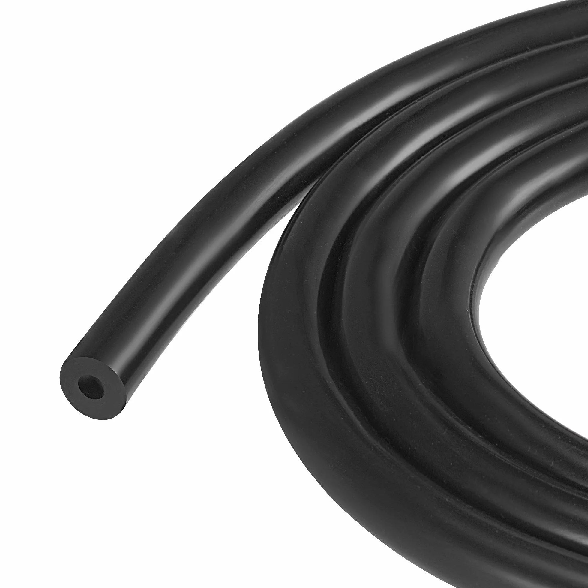 sourcing map Vacío Silicona Tubo 4mm ID 10mm OD 3mm Pared Grosor Manguera Motor 1,5M Negro