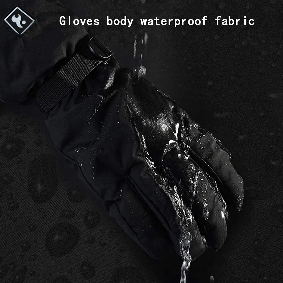 CHEWYNP Guantes térmicos Guantes térmicos Calefacción con Pilas Guantes térmicos Pantalla táctil cálida Impermeable for Senderismo Esquí Caza Motocicleta Acampar Guantes térmicos eléctrico