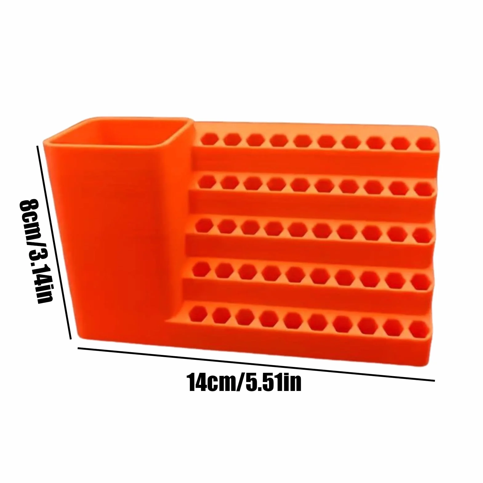 Portabrocas Organizador Resistente para Brocas Hexagonales Panel Antideslizante