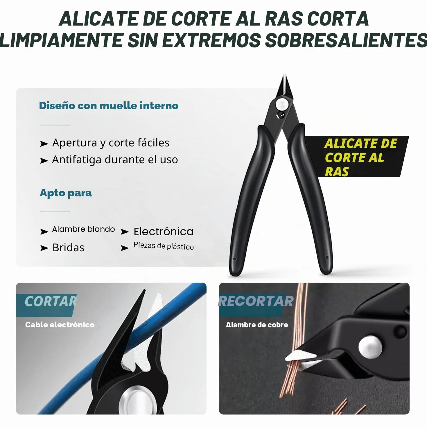 AMP COM 7 en 1 Kit de herramientas RJ45/RJ11 para conectores Cat6/Cat5e/Cat5 y pelacables de perforación 110 en bolsa impermeable