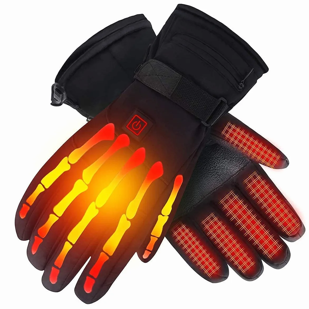 Guantes térmicos eléctricos, Guantes térmicos aislados con Pantalla táctil, Guantes térmicos para esquí de Motocicleta, Guantes Impermeables con 3 Niveles de Calentamiento a baterí