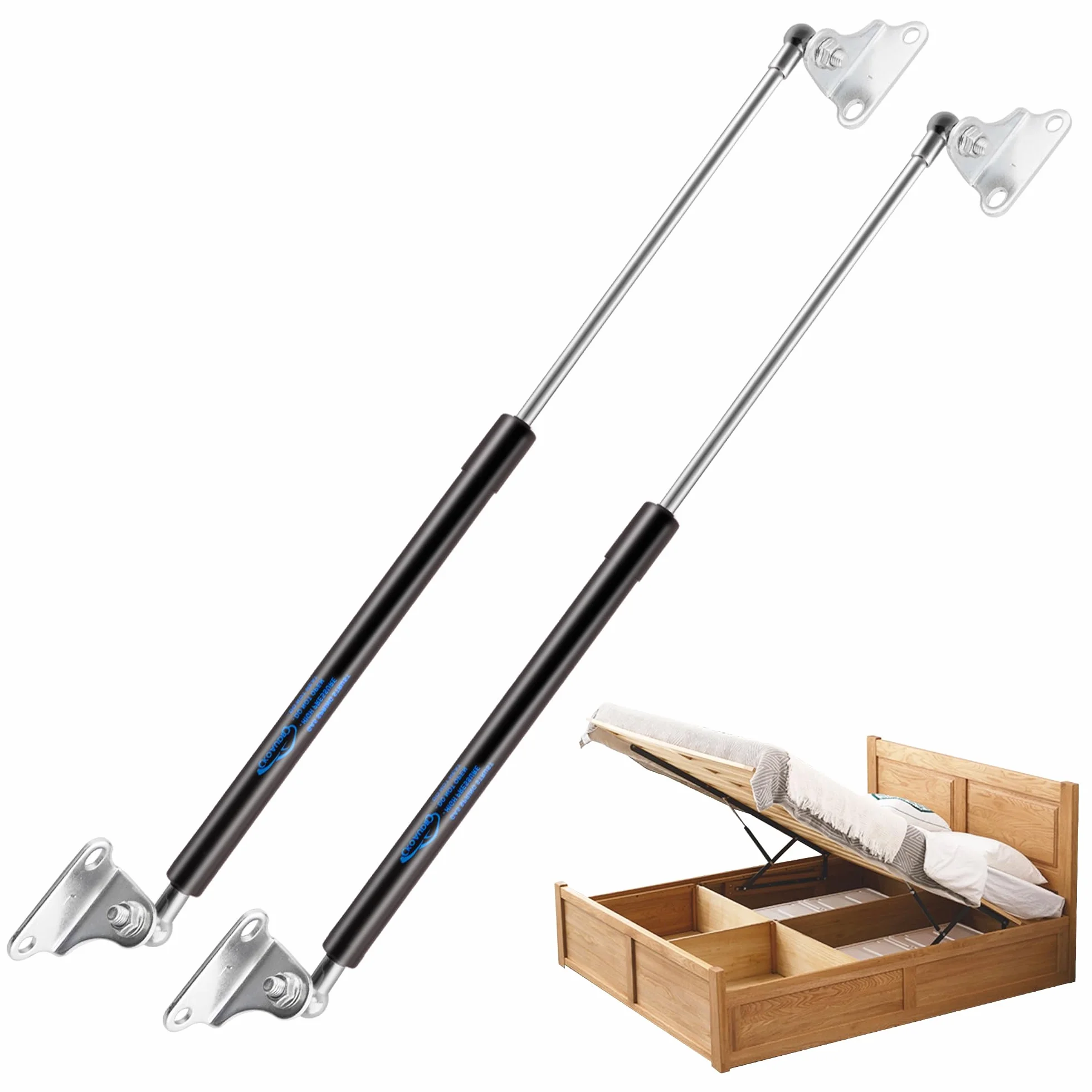 580MM 890N/200LB Amortiguadores con L soporte de montaje Pistones Hidraulicos para Puertas de armarios cocina TV gabinete almacenamiento tapa 2PCS