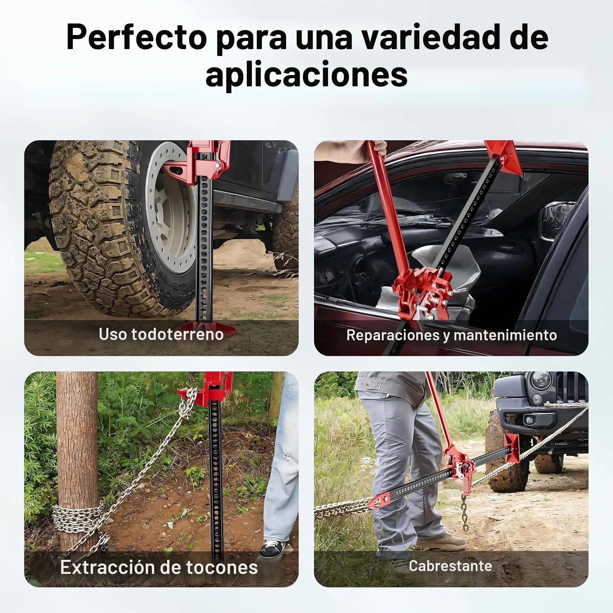 WilTec Gato de trinquete High Lift 3000 kg 12,2-76 cm