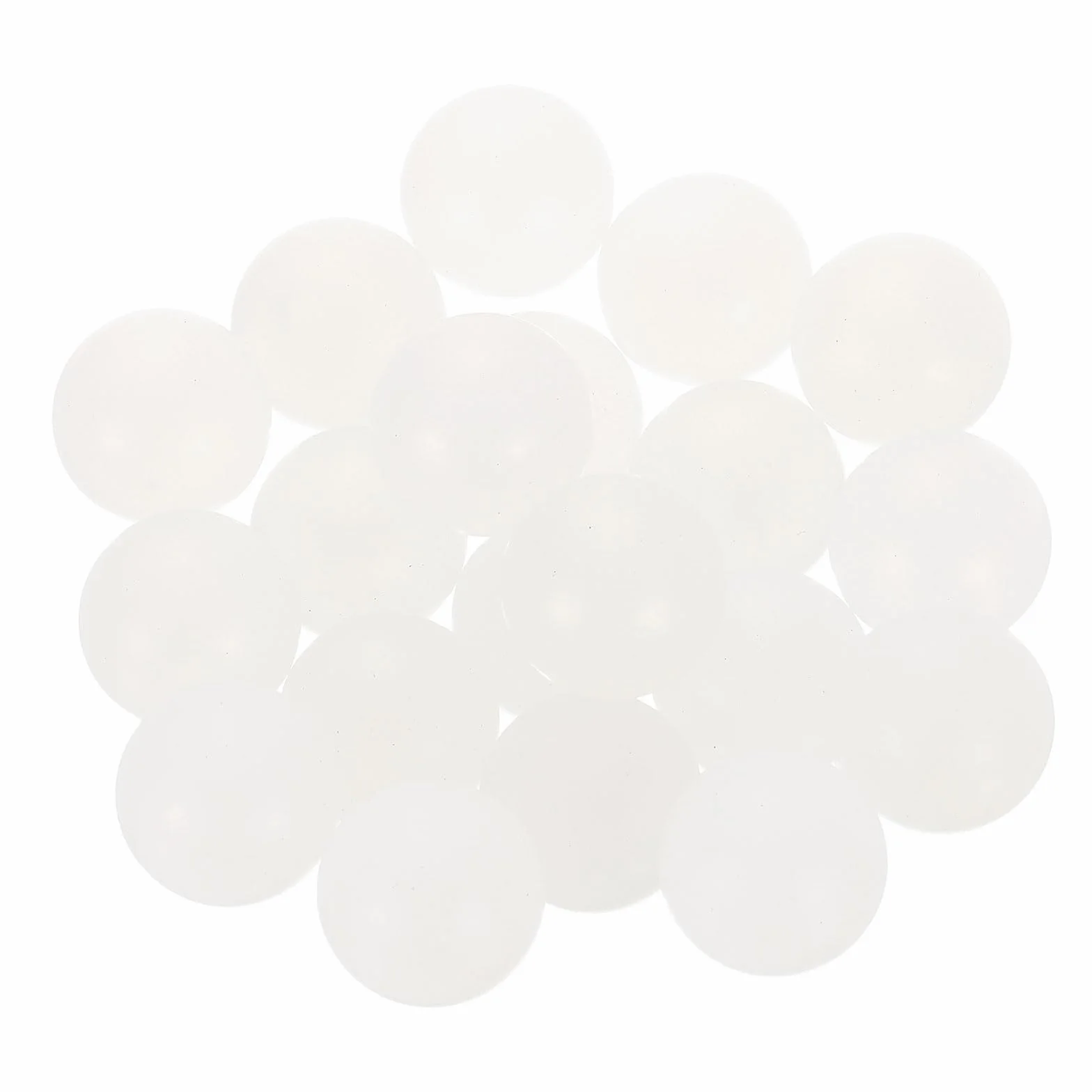 sourcing map 20 bolas de rodamiento de plástico PP 20 mm, bolas sólidas de precisión, blanco