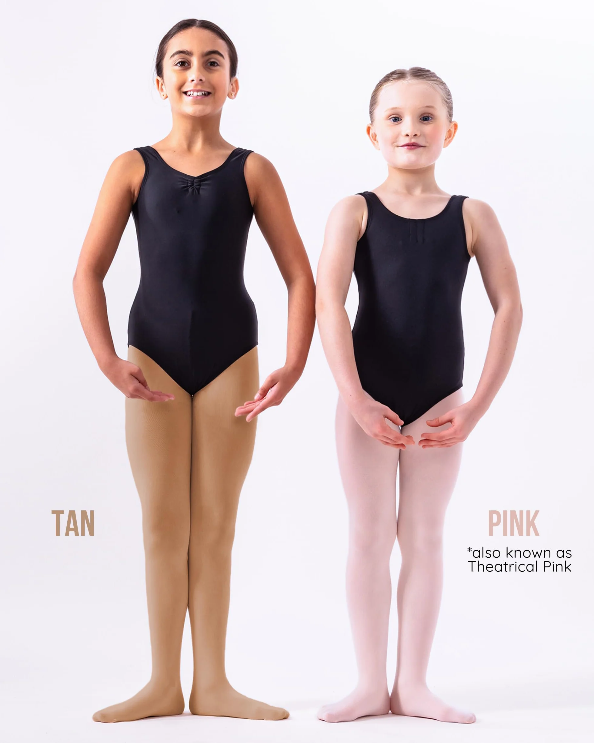 Medias de ballet 70 denier alto rendimiento pie completo rosa marrón para niñas mujeres